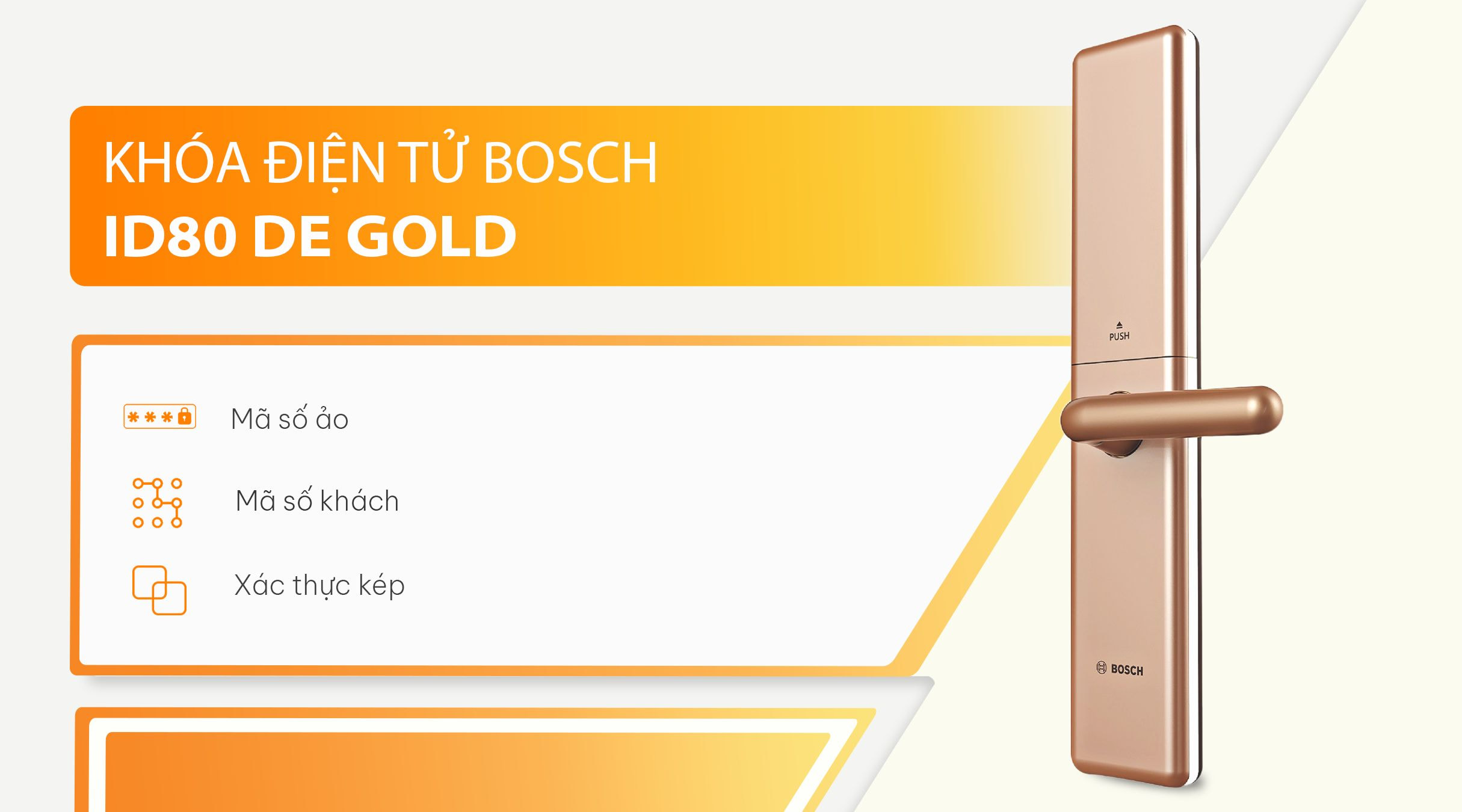 Công nghê bảo mật khóa điện tử BOSCH ID80 DE VÀNG